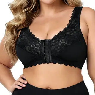 Shapetape Bh Met Voorsluiting Dames - Bh Zonder Beugel - Licht Corrigerend - Maat S - Zwart - Comfort Bh - Postoperatieve Bh - Bh Grote Maten - Push-up-beha's -