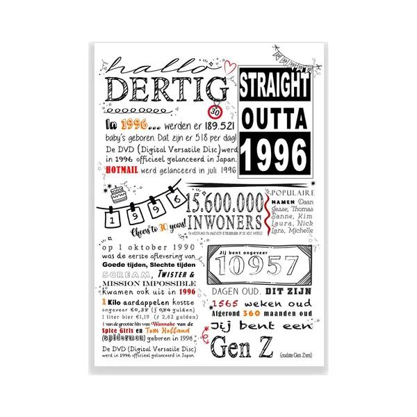 Art Foto Service Groep 30 Jaar Poster Op Mdf Verjaardagsbord 30 A3 Formaat - Vriend 30 Jaar - Vriendin 30 Jaar - Verjaardagscadeau - 30 Jaar Cadeau - 30 Jaar Bord - Cadeau thumbnail