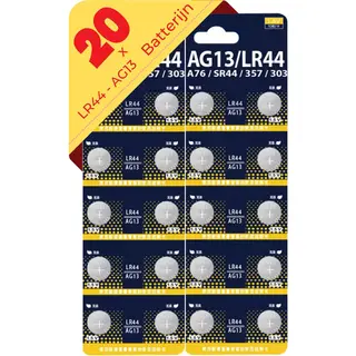 Maxenza LR44 Batterij - AG13 Batterij - 20 Batterijen - A76 Knoopcel Batterijen 1.5V V13GA