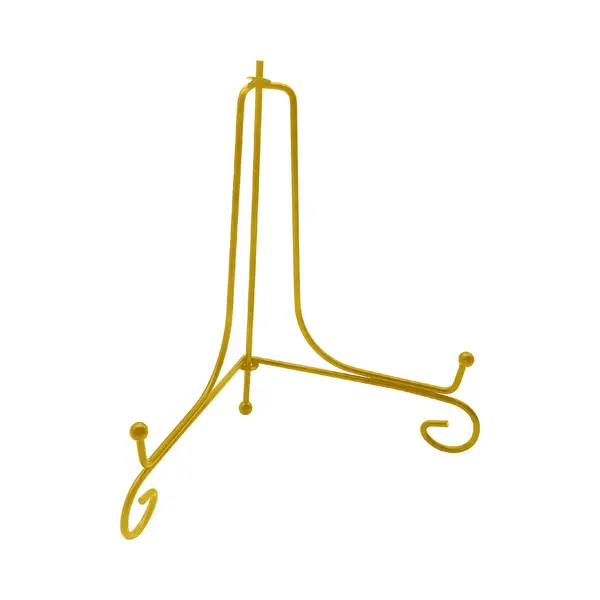 Purepeak Bordenstandaard Voor Sierborden - Bordenhouder Geschikt Voor Borden Tot 27 Cm Hoog - Bordenrek - Goud thumbnail
