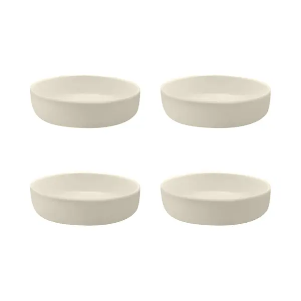 Purepeak Theezakjes Schoteltjes Set 4 Stuks - Sausbakjes - Borrel Schaaltjes - Gebroken Wit - Theetip - Aperitiefschaaltjes - Theezakjeshouder thumbnail