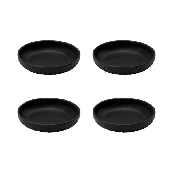 Purepeak Theezakjes Schoteltjes Set 4 Stuks - Sausbakjes - Borrel Schaaltjes - Zwart - Theetip - Aperitiefschaaltjes - Theezakjeshouder thumbnail