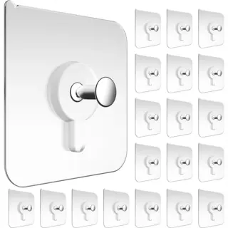Bondoo Zelfklevende Spijker - 20 Stuks 5.5 Kg - Plakspijkers - Zelfklevend Ophangsysteem - Plakschroef - Schilderijhanger