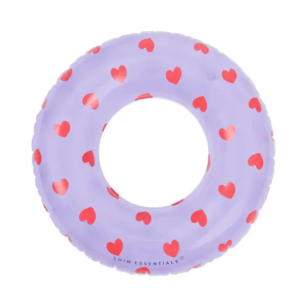 Swim Essentials Zwemband - Zwemring - Lila Hartjes - 90 Cm thumbnail