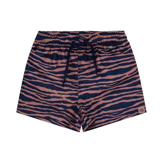 Swim Essentials Zwemboxer - Blauw/Oranje - Vibrant Stripes - 146/152