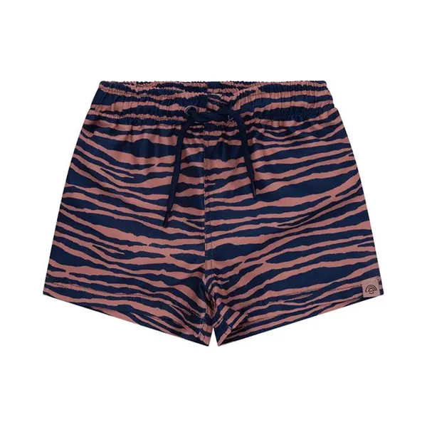 Swim Essentials Zwemboxer - Blauw/Oranje - Vibrant Stripes - 146/152 thumbnail