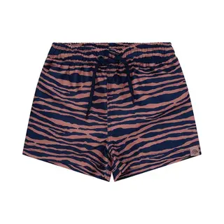 Swim Essentials Zwemboxer/Zwembroek Jongens - Uv Zwemkleding Jongens - Blauw/Oranje Zebra - Maat 86/92