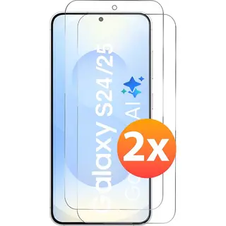 Solutionss4 Screenprotector - Geschikt Voor Samsung Galaxy S25 Screen Protector Tempered Gehard Glas - 2 Stuks Beschermglas