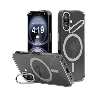 My Case Hoesje – Geschikt Voor IPhone 16 Plus - Geschikt Voor MagSafe – Telefoonstandaard – Transparant - Stijlvol, Shockbestendig, Praktisch