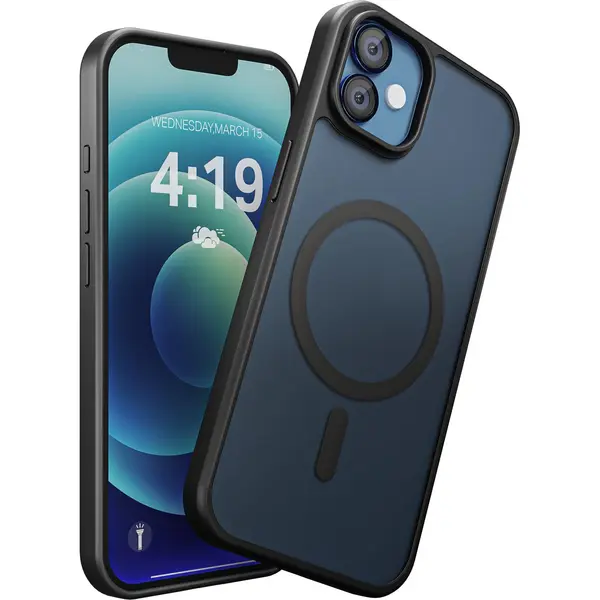 My Case Hoesje Geschikt Voor IPhone 12 Mini - Zwart - Geschikt Voor MagSafe – Slank, Sterk En Shock Proof thumbnail
