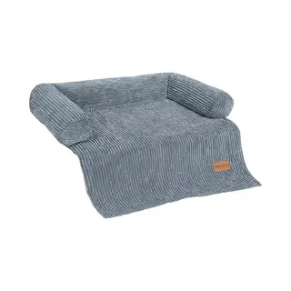 By Cee Cee By Cee Origineel Hondendeken Bank – Hondenkleed Bank - Hondenmand - Premium - Volledig Afritsbaar - Ribstof - Donkergrijs - 90x90 - Maat M - Kiko