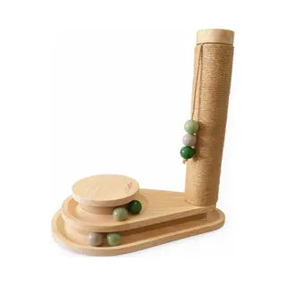 By Cee Cee By Cee Krabpaal - Krabpaal Voor Katten - Katten Krabpaal - Houten Kattenspeelgoed - Ideaal Voor Meerdere Katten - 38x24.5x47.5cm - Noa