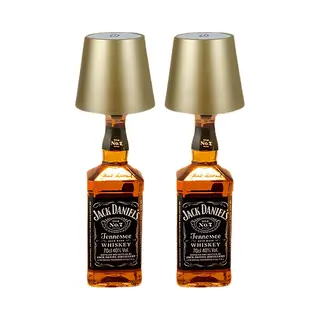 Bantach 2 Stuks - Dimbare Draadloze Oplaadbare Flessenlamp - Goude Tafellamp Met Warm Wit Licht