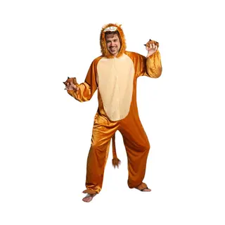 Partychimp Onesie Leeuw Kostuum Leeuwenpak Mascotte Verkleedpak Leeuw Halloween Kostuum Volwassenen Carnavalskleding Heren Carnavalskleding Dames