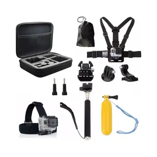 Scoby - 11-in-1 Accessoire Set Voor GoPro Hero 5-7 - All-in-One Kit - Inclusief Luxe Opbergkoffer - Zwart