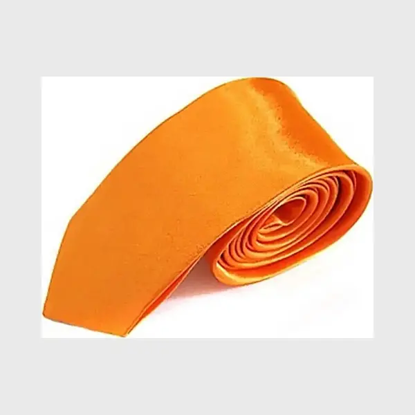 Scoby - Stropdas - Smalle Stropdas - Tie - Orange Tie - Polyester - Universeel - Oranje thumbnail