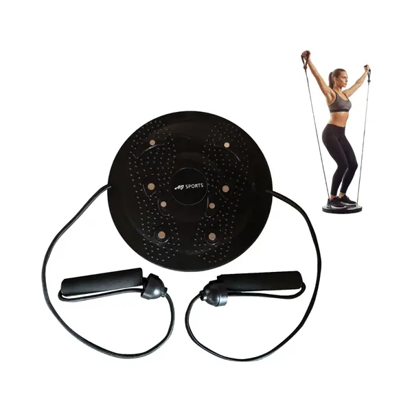 Aj-Sports Twister Disc - Waist Trainer - Balans Bord - Waist Shaper - Balance Board - Twister - Draaischijf - Buikspiertrainer - Zwart thumbnail