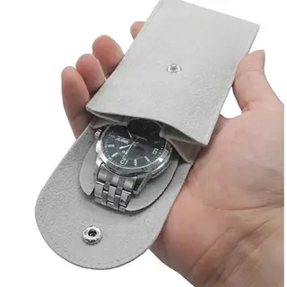Actie4you® - Fluwelen Horloge Pouch - Draagbare Enkele Horloge - Travel Case - Horloge Opbergtas Luxe Gift Tas Met Drukknop Voor Sieraden - Horloge