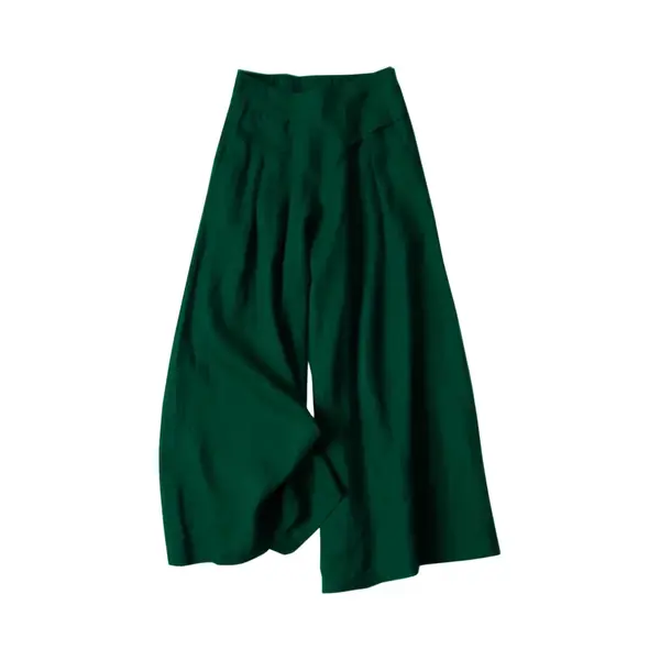 Bovista Linnen Broek Dames - Zomerbroek - Volwassenen - Lange Broek - Pantalon - Strandbroek - Zomer - Ibiza Stijl - Groen - Maat Xl thumbnail