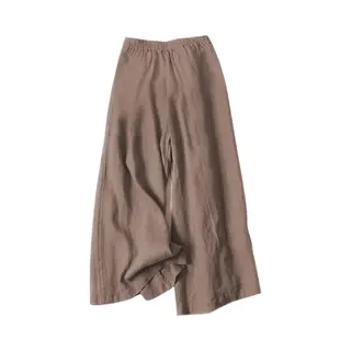 Bovista Linnen Broek Dames - Zomerbroek - Volwassenen - Lange Broek - Pantalon - Strandbroek - Zomer - Ibiza Stijl - Khaki - Maat Xl