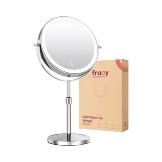 Fraay® Make-up-Spiegel Mit Led-Beleuchtung - 10-fache Vergrößerung - Vergrößerungsspiegel Mit Licht - Wiederaufladbar - Rasierspiegel -