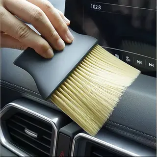 Rieba® Auto Interieur Borstel - Ventilatierooster – Beeldscherm Borstel – Computer Borstel - Zachte Stofborstel - Dashboard Reinigingsborstel –