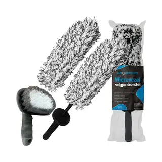 Auto Gepolijst Microvezel Velgenborstel + Banden Borstel – 2 Afneembare Velgenborstels – Wheel Brush – Auto Borstel – Auto Wassen