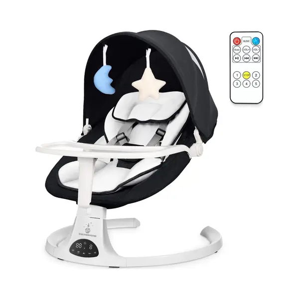 DreamSoothe® - Baby Swing - Elektrische Babyschommel - Automatische Wipstoel Voor Je Baby - Schommelstoel - Babyswing - Uitneembare Wasbare thumbnail
