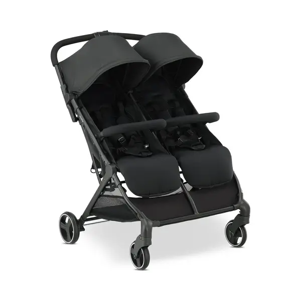 Mooiys Tess Twin Duo Buggy - Inclusief Regenhoes - Inclusief Draagtas - Zwart thumbnail