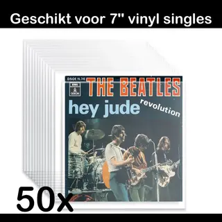 Singles Buitenhoezen Voor 7 Inch Vinyl – 50 Stuks – VinylCare Essential ShieldSleeve – Vinyl Hoes Geschikt Voor 7" Vinyl En 45 Toeren Singletjes