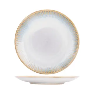 Cosy&Trendy Cosy & Trendy Gebaksbordjes Listra Ocean Blauw/Wit - 4 Stuks Ø 15.5 Cm - Aardewerk - Vaatwasser- & Ovenbestendig