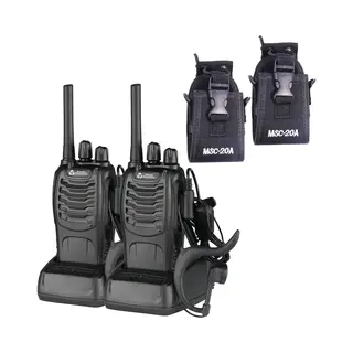 Current Components 88E - Portofoon 2 Stuks - Walkie Talkie - 5km Bereik - Pmr 446 Mhz - Met Led Zaklamp - Inclusief Holsters
