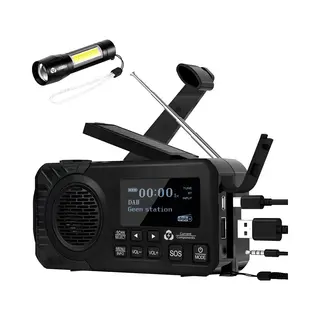 Current Components Noodradio - Dab+ - Solar Opwindbaar - Powerbank - Draagbare Radio - Noodpakket - Zaklamp - Opladen En Op Batterijen - Bluetooth - Volledig Nederlands