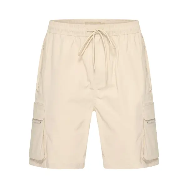 Mario Russo Cargo Short Zeno - Korte Broek Heren Met Zakken - Cargo Broeken - Shorts Heren - Wandelbroek - Werkbroek - Beige thumbnail