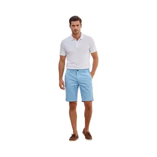 RedParrot Getailleerde Korte Broek - Heren - Zakelijk - Sportief - Blauw- Aansluitend
