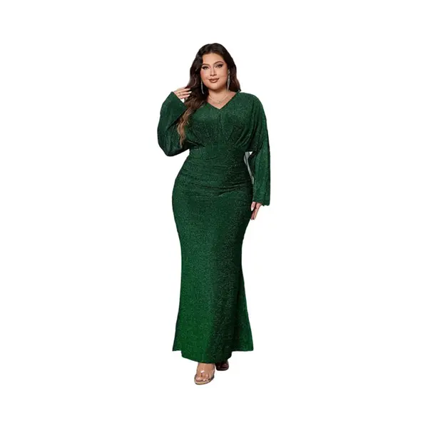 RedParrot Curvy Glitter Jurk - Feest - Gala - Plussize - Grotere Maten - Sexy - Lang thumbnail