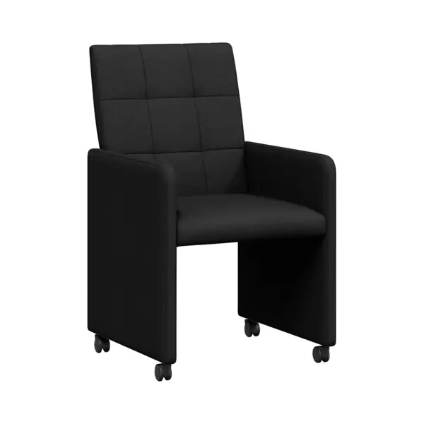 Esszimmerstühle Mit Rollen 2 Pcs Schwarz 58 X 65 X 94 Cm Stoff Vidaxl thumbnail