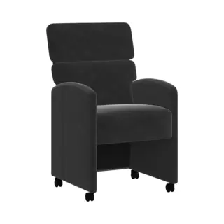 Dining Chairs With Wheels 2 Pcs Black 58 X 65 X 98 Cm Velvet Vidaxl