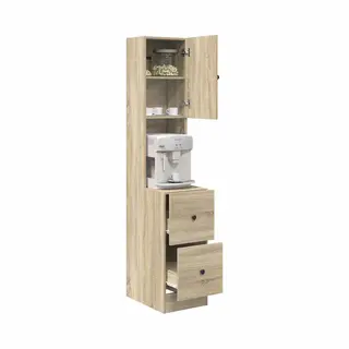 Vidaxl - Kitchen Cabinet Beige 35 X 50 X 180 Cm Engineered Wood