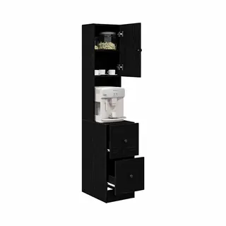 Vidaxl - Kitchen Cabinet With Drawer With Door Black Oak Engineered Wood