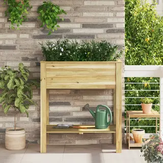 VidaXL - Plantenstand - Bruin - 85 - X - 46 - X - 94 - Cm - Impregneerd - Grenenhout