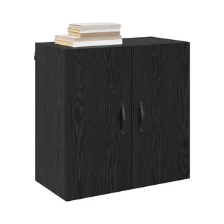 VidaXL Wall-Mounted Cabinet Black Oak 60 X 31 X 60 Cm Engineered Wood, Rectangular Modern Wall Mounted Storage, Functional Cabinet, Ample Space Saving
