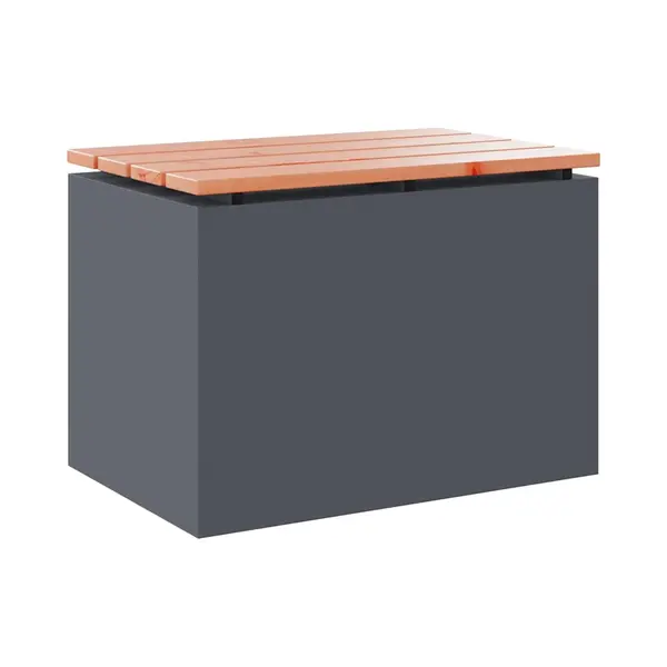 Garden Bench Anthracite 60 X 40 X 43 Cm Steel Vidaxl thumbnail