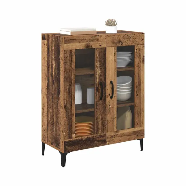 VidaXL Dressoir Oud Hout 69, 5 X 34 X 90 Cm Geengineerd Hout En IJzer thumbnail