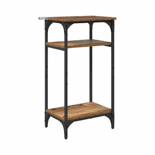Side Table With Shelf Old Wood 40 X 30 X 75 Cm Engineered Wood Vidaxl