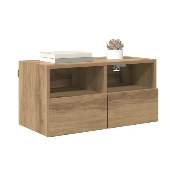 Tv Wall Cabinet Artisan Oak 60 X 30 X 30 Cm Engineered Wood Vidaxl thumbnail