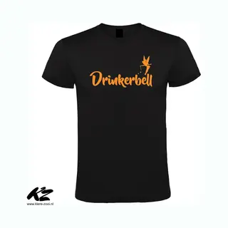 Drinkerbell [Oranje Editie] - Unisex T-Shirt - Xl - Zwart