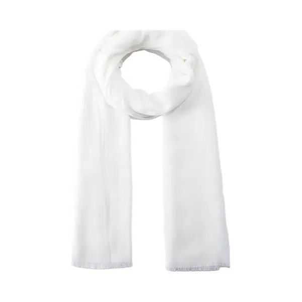 Emilie Scarves - Sjaal - Wit - Basic Sjaal - Omslagdoek - Lang - 200X90CM - Viscose thumbnail