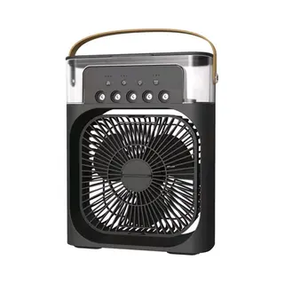 Retro Led Mist Ventilator – Nevel & Aroma – 3 Snelheden – Zwart