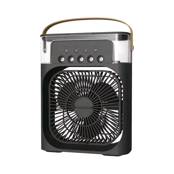 Retro Led Mist Ventilator – Nevel & Aroma – 3 Snelheden – Zwart thumbnail